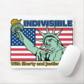 Tapis De Souris Patriotique-indivisible-Liberté et Justice pour to (Avec souris)