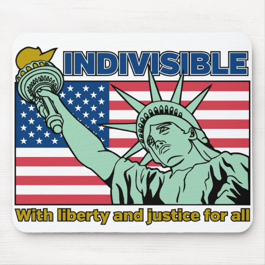 Tapis De Souris Patriotique-indivisible-Liberté et Justice pour to (Devant)