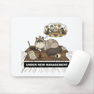 Tapis De Souris Patron Chat Drôle Sous Nouvelle Direction WFH Nom