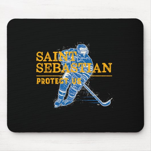 Tapis De Souris Patron De Hockey Saint-Sébastien Saint-Étienne (Devant)