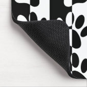 Tapis De Souris Patrouilles Et Rayures De Chien Noir Et Blanc (Coin)