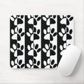 Tapis De Souris Patrouilles Et Rayures De Chien Noir Et Blanc (Avec souris)