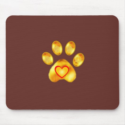 Tapis De Souris Patte dorée élégante (Devant)