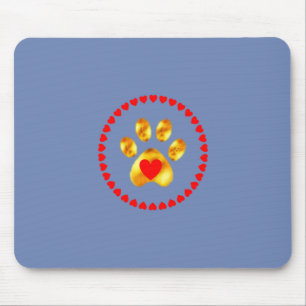 Tapis De Souris Patte élégante en or