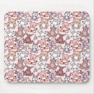 Tapis De Souris Patter les yoga poses Yoga seamless pattern 48