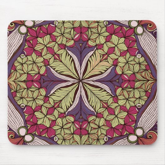 Tapis De Souris Pattern Batik Red Blue (Devant)