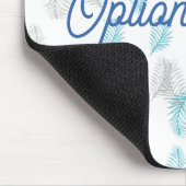 Tapis De Souris Pattern Blue & Gray Leaves (Coin)