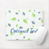 Tapis De Souris Pattern Blue & Green Leaves (Avec souris)