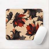 Tapis De Souris Pattern de Baroque Maple Leaves (Avec souris)
