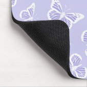 Tapis De Souris Pattern de Lilac Purple and White Butterfly (Coin)