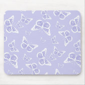 Tapis De Souris Pattern de Lilac Purple and White Butterfly (Devant)