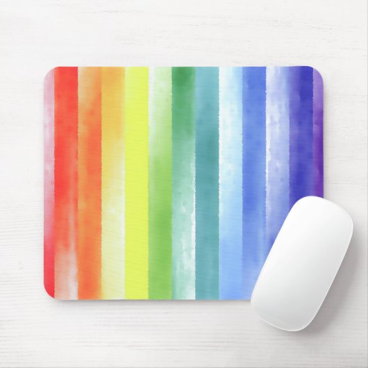 Tapis De Souris Pattern de Vertical Rainbow | (Avec souris)