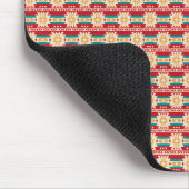 Tapis De Souris Pattern mexicain à Beige and Red (Coin)