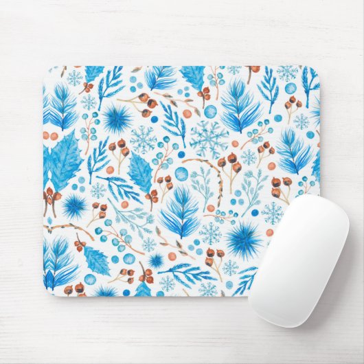 Tapis De Souris Patterns bleus (Avec souris)