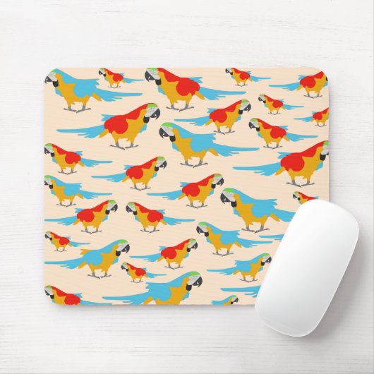 Tapis De Souris Patters du Colorful Tropical Macaw (Avec souris)