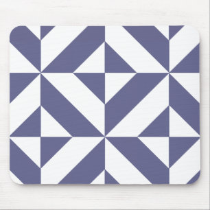 Tapis De Souris Patters Midnight Blue Geometric Deco Cube