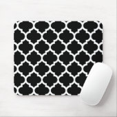 Tapis De Souris Patters noirs White Moroccan Quatrefoil #5 (Avec souris)