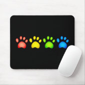 Tapis De Souris Pattes colorées (Avec souris)