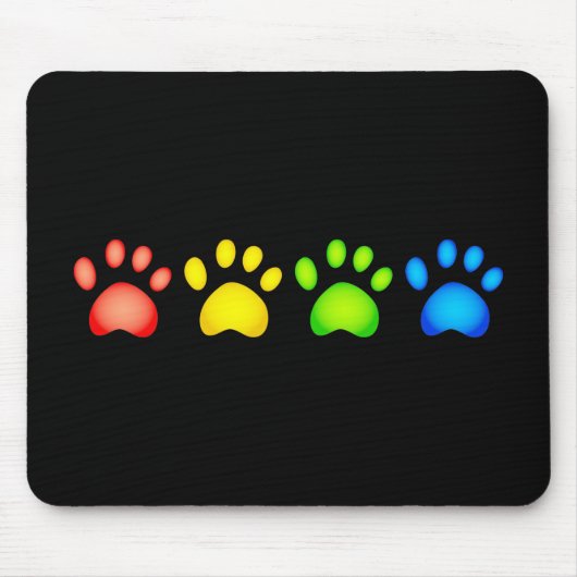 Tapis De Souris Pattes colorées (Devant)