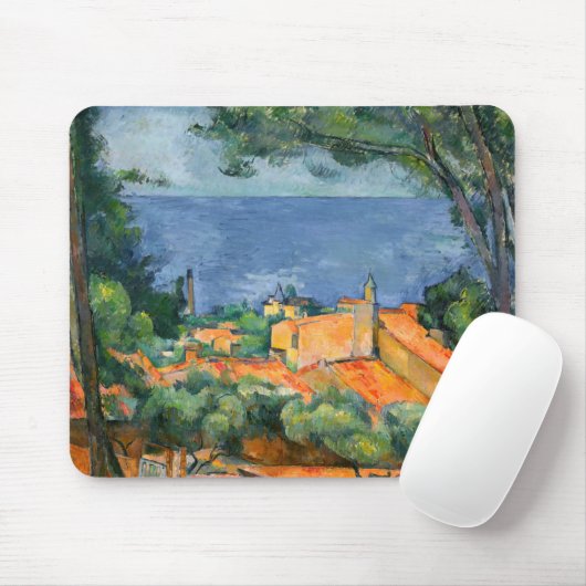 Tapis De Souris Paul Cezanne - Estaque aux toits rouges (Avec souris)