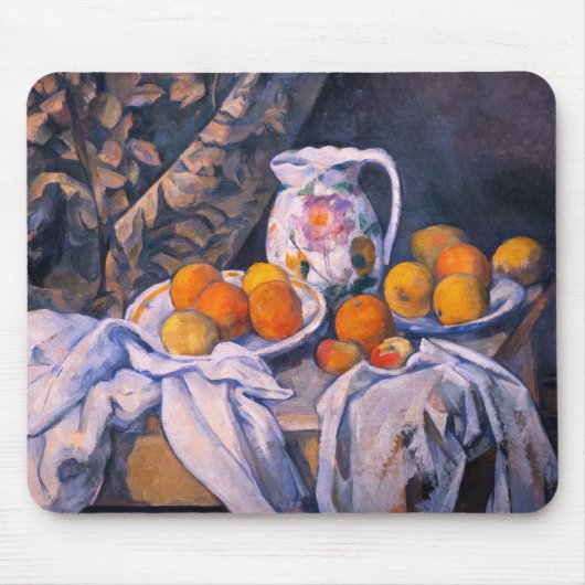 Tapis De Souris Paul Cezanne - La vie morte avec un rideau (Devant)