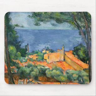 Tapis De Souris Paul Cezanne - L'Estaque aux toits rouges