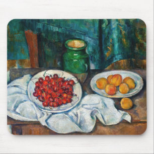 Tapis De Souris Paul Cezanne - Nature morte aux cerises et aux pêc