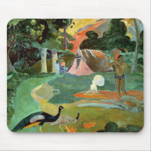 Tapis De Souris Paul Gauguin Matamoe ou, paysage avec des paons