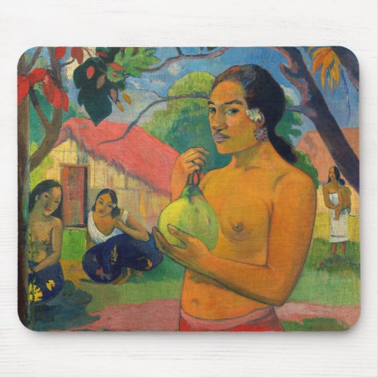 Tapis De Souris Paul Gauguin - Une femme tenant un fruit (Devant)