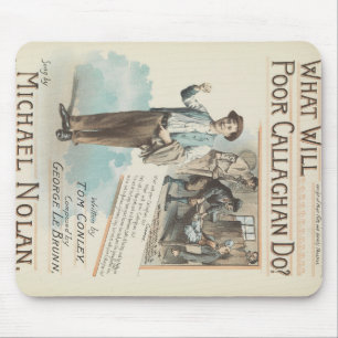 Tapis De Souris Pauvre choeur de Callaghan de musique de feuille