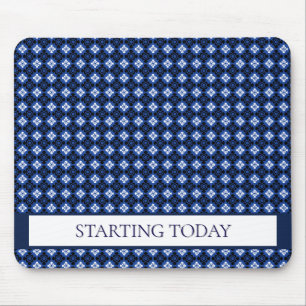 Tapis De Souris Pavé de la souris à motif de losange bleu
