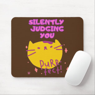 Tapis De Souris pavé de souris amusant "PURR FECT"