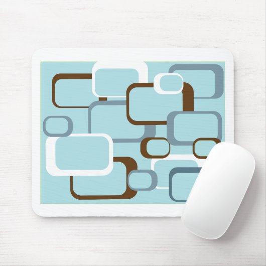 Tapis De Souris pavé de souris bleu rétro carré (Avec souris)