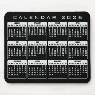 Tapis De Souris Pavé de souris Calendrier 2026