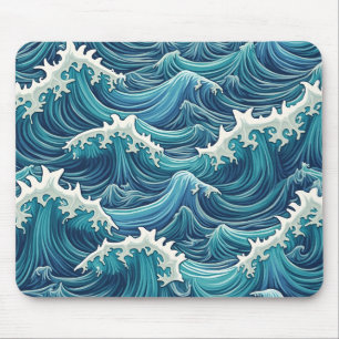 Tapis De Souris pavé de souris forme vague