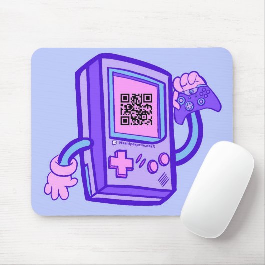 Tapis De Souris pavé de souris ms.sniperprincess avec code QR (Avec souris)