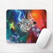 Tapis De Souris pavé de souris pour chat espace psychédélique (Avec souris)