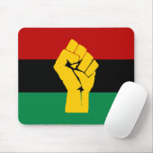 Tapis De Souris Pavillon panafricain Black Power (Avec souris)