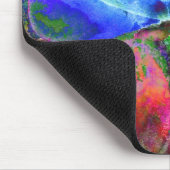 Tapis De Souris Pavot bleu, fleur abstraite bleue (Coin)