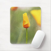 TAPIS DE SOURIS - pavot peint (Avec souris)