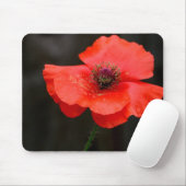 Tapis De Souris Pavot rouge brillant (Avec souris)