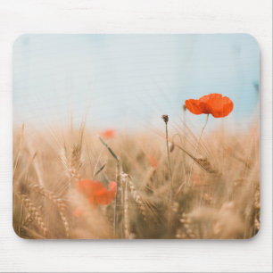 Tapis De Souris Pavots et orge rouges d'or