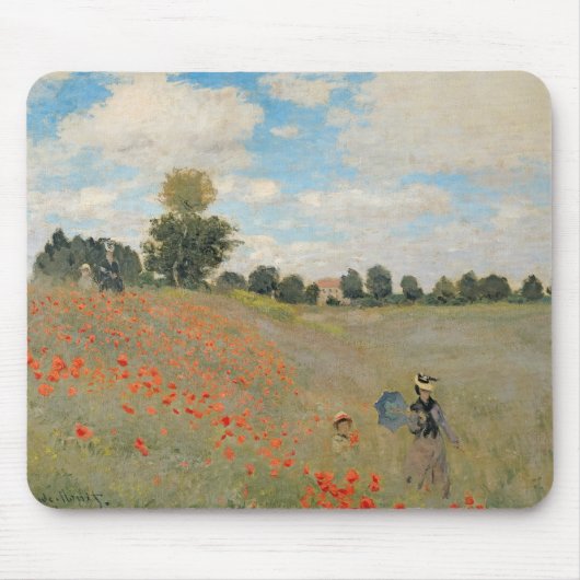Tapis De Souris Pavots sauvages de Claude Monet |, près (Devant)