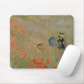 Tapis De Souris Pavots sauvages de Claude Monet |, près (Avec souris)