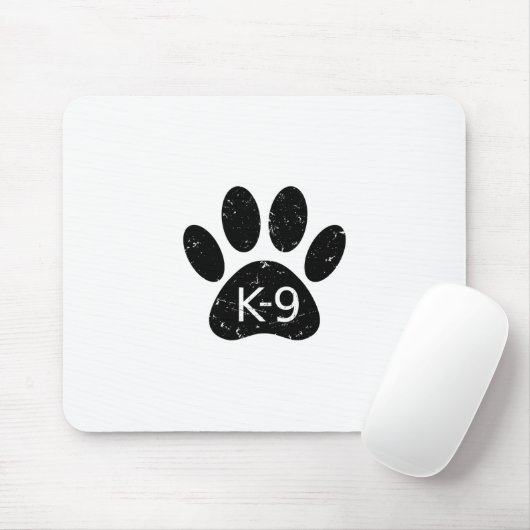 Tapis De Souris Paw Chien en Perdu Grunge K-9 (Avec souris)