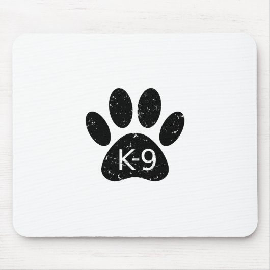 Tapis De Souris Paw Chien en Perdu Grunge K-9 (Devant)