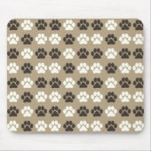 Tapis De Souris Paw Print Pattern Earthy Sand (Devant)