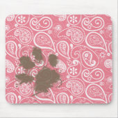 Tapis De Souris Pawprint mignon sur rose pâle (Devant)