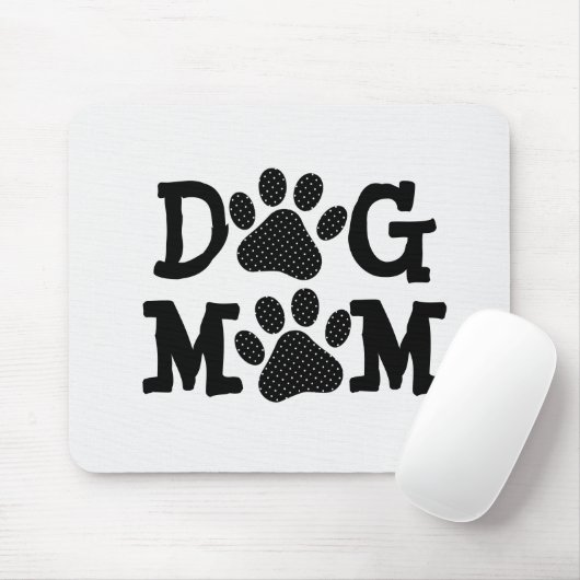Tapis De Souris Pawprints MOM DOG avec Pois (Avec souris)