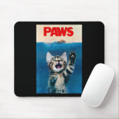 Tapis De Souris Paws Funny Chat Parodie Amoureux des chats Cadeau (Avec souris)